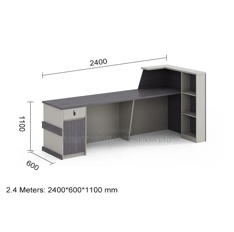 Reception Desk; 240 CM Front Imported Executive Reception Table