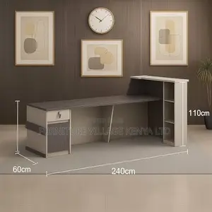 Reception Desk; 240 CM Front Imported Executive Reception Table