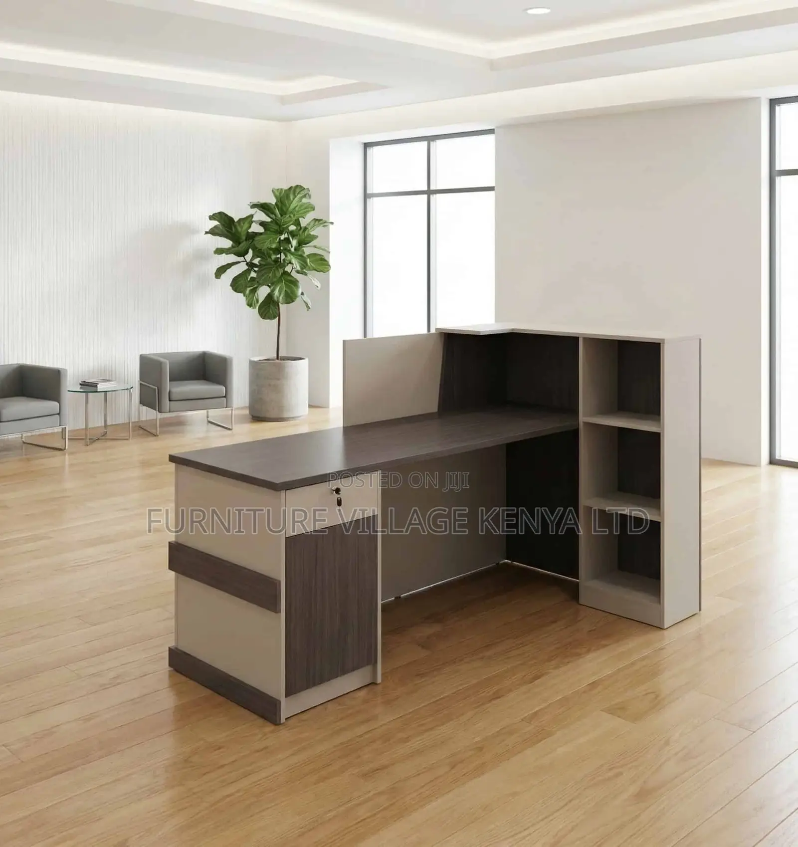 Reception Desk; 240 CM Front Imported Executive Reception Table