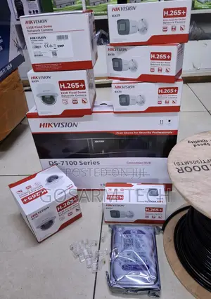 Four 4 Hikvision 2MP IP Network CCTV Cameras Complete System/Set