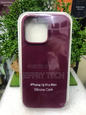 Dark Plum-Purple Silicone Protective Case for the iPhone 16 Pro Max