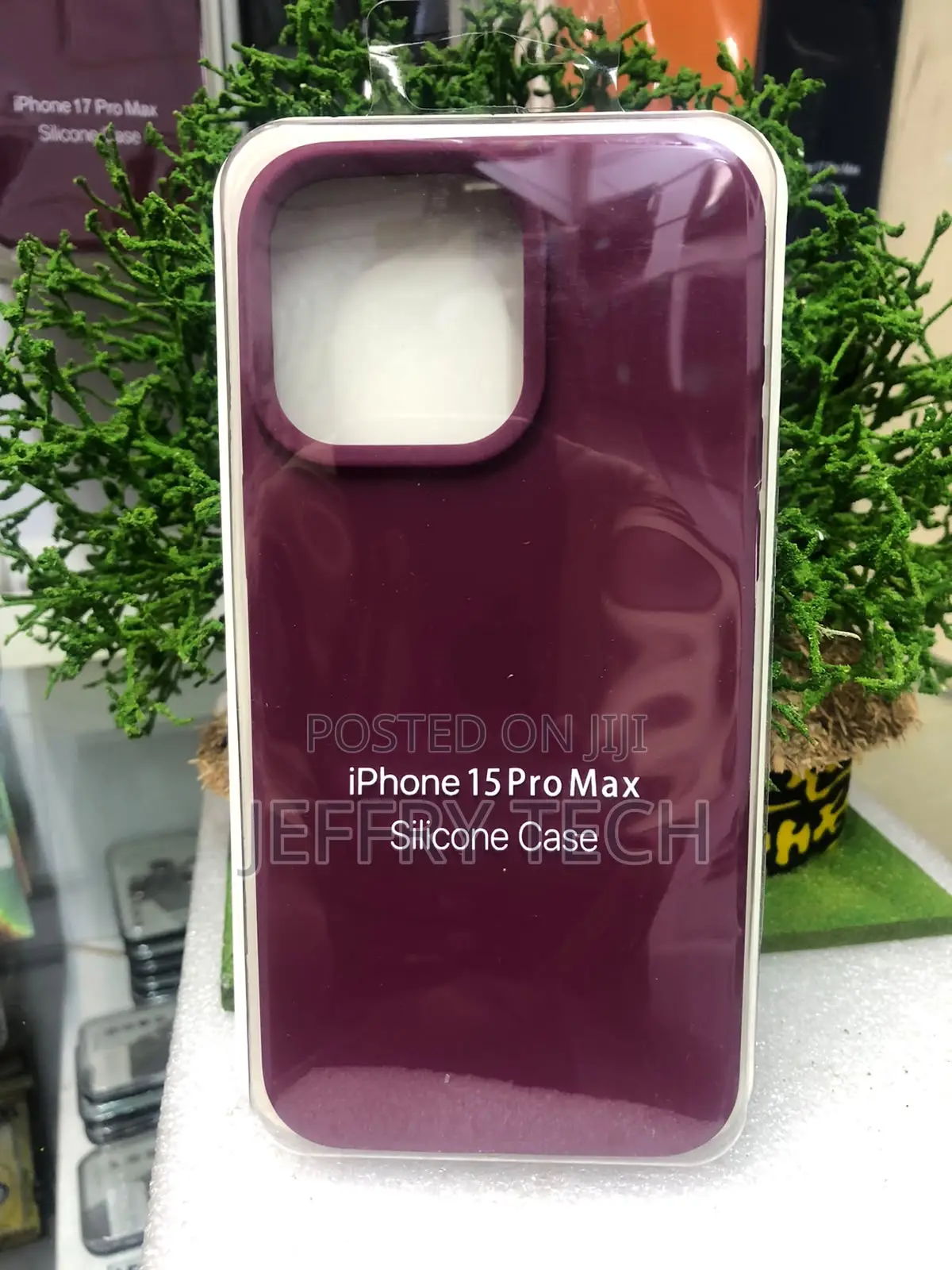 Dark Plum-Purple Silicone Protective Case for the iPhone 16 Pro Max
