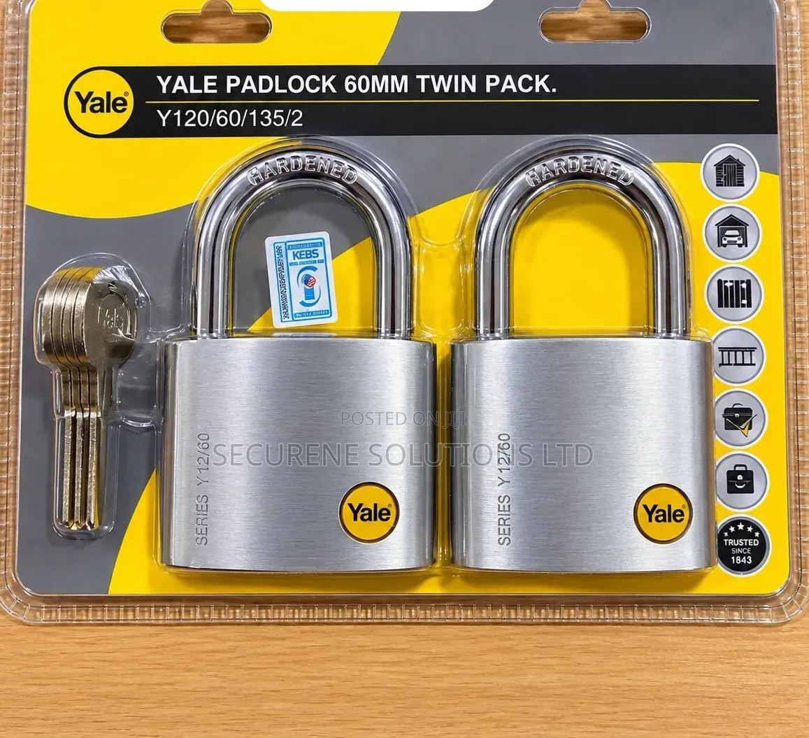 A Yale 60mm Twin Pack Padlock