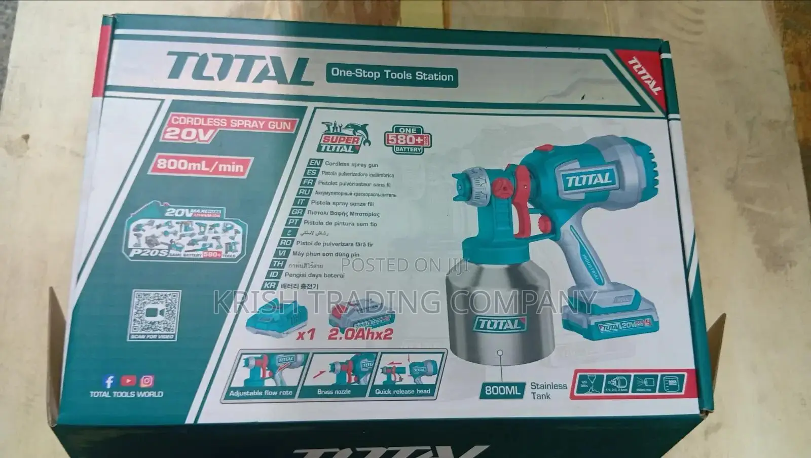 20v Cordless Spray Gun With Metallic Spray Holder