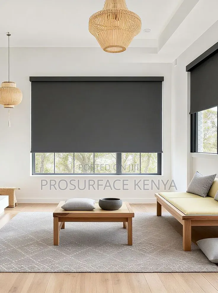 Modern Roller Window Blinds | Blackout Privacy Shades KSh 3,500/M2