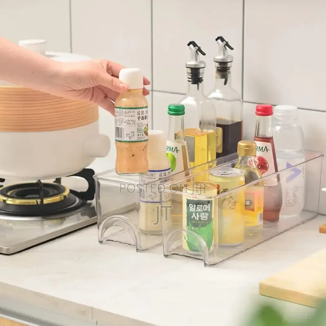 Clear Fridge Pantry Organizer Bin (36cm X 10.5cm X 10.5cm)