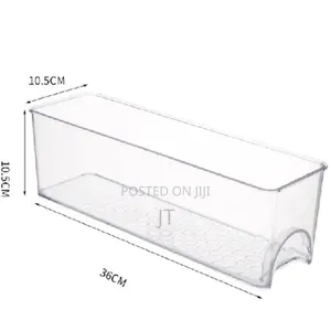 Clear Fridge Pantry Organizer Bin (36cm X 10.5cm X 10.5cm)