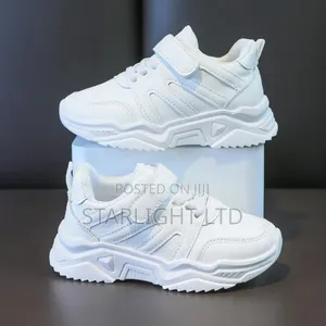 Kids White Fashionable Unisex Shoes 26-37