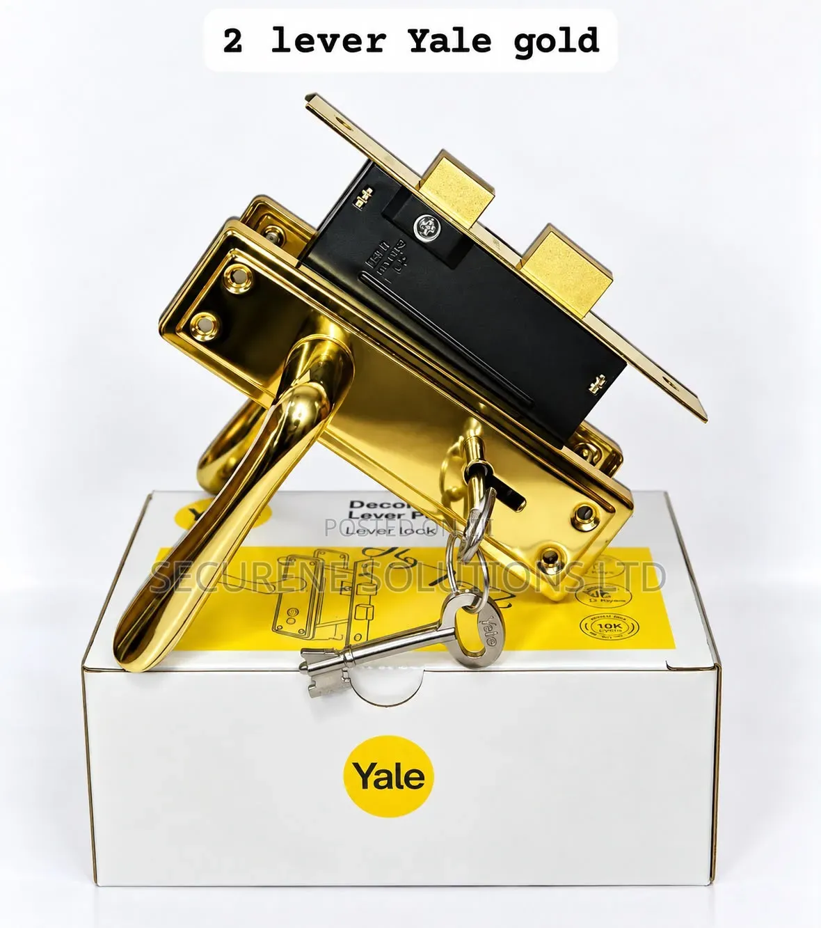 2-Lever Mortise Lock Set With an Antique Brass (AB) Finish