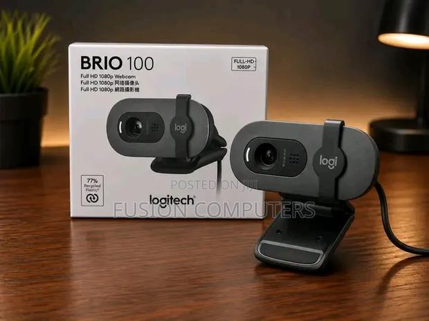 The
Logitech Brio 100 Full HD 1080p Webcam - main view