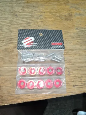 JDM Anodized Red Fender Washer Bolt Dress-Up Kit