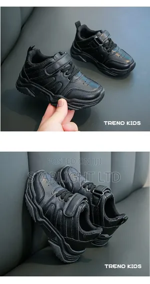 Black Kids Fashionable School Sport Shoes/ Sneakers 26-37