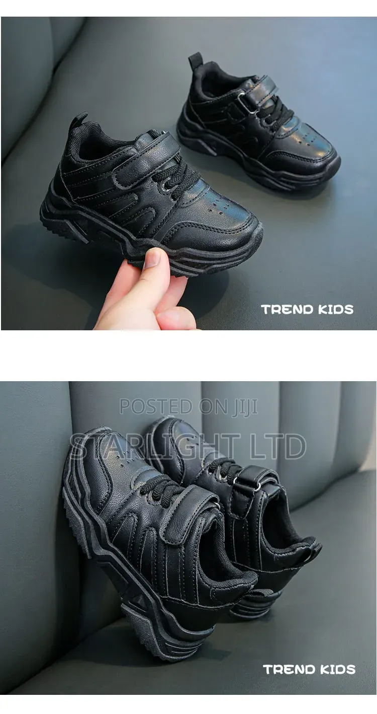 Black Kids Fashionable School Sport Shoes/ Sneakers 26-37