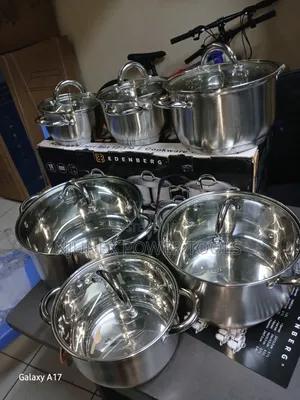 12-Piece Edenberg Stainless Steel Cookware Set