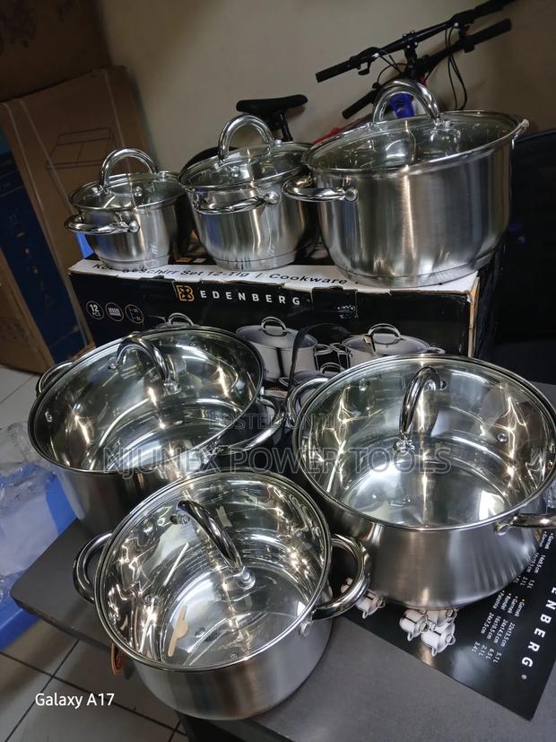 12-Piece Edenberg Stainless Steel Cookware Set - main view