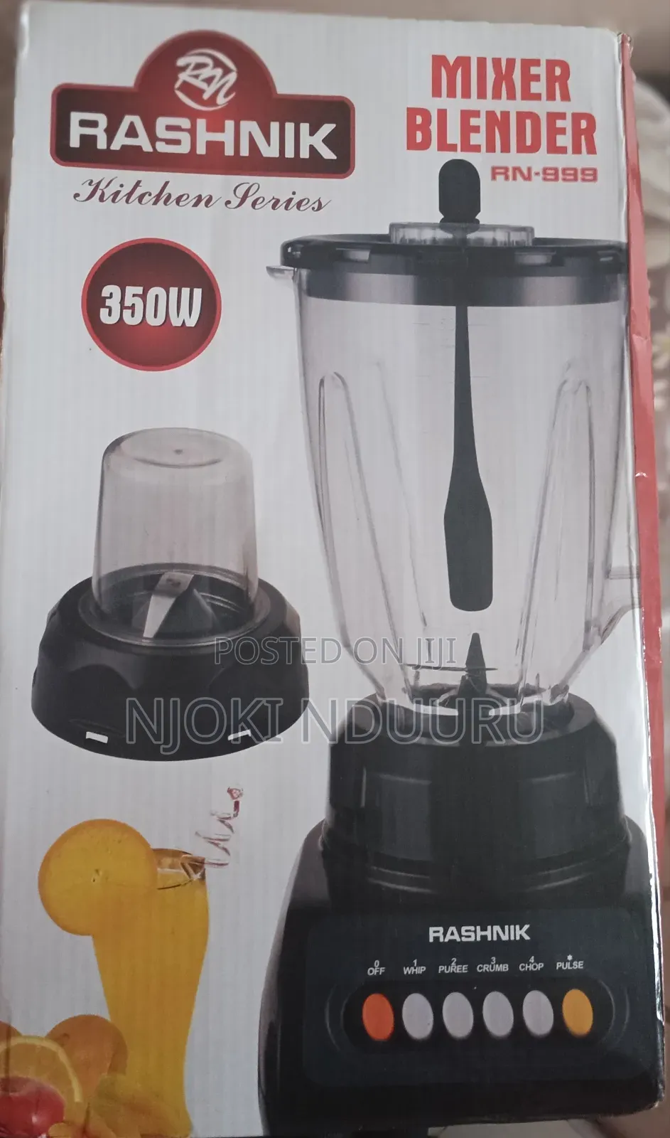 Brand New Rashnik 2-in-1 Blender Grinder (350W)
