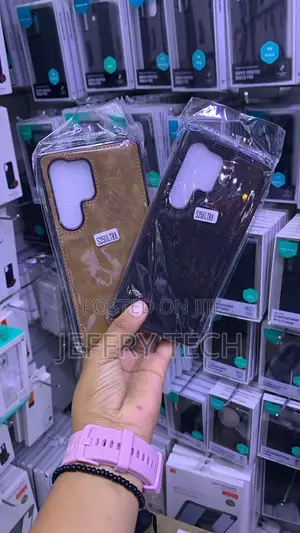 Two Faux-Leather Textured Back Covers for Samsung Galaxy S25 Ultra,
