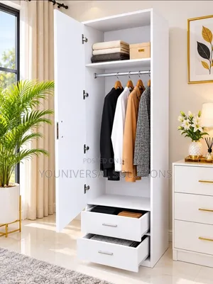 Imported Modern Executive Wooden Wardrobe With Hanger and Drawer