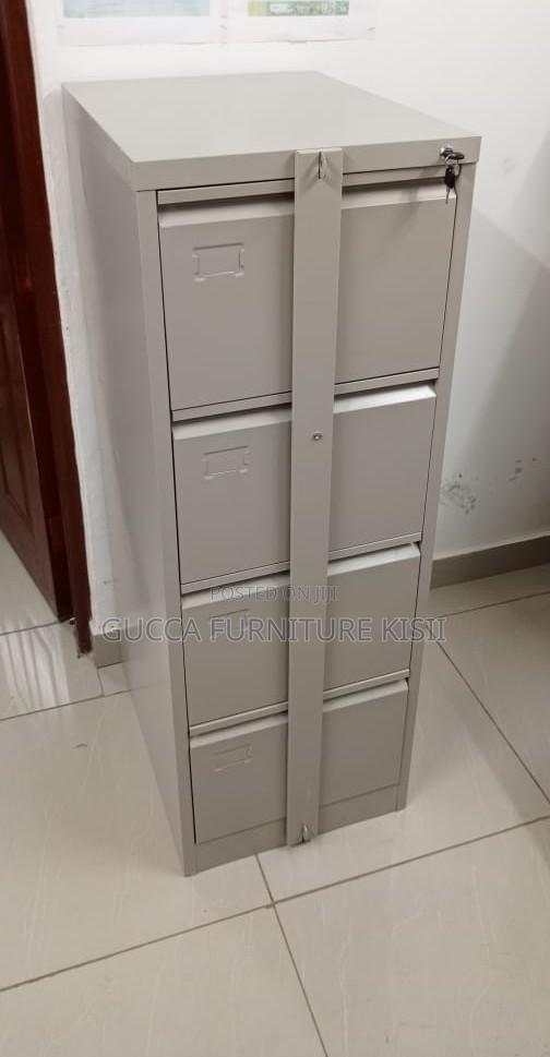 4 Drawer Metallic Vertical Cabinet With Security Steel Bar - thumbnail 2