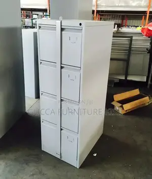 4 Drawer Metallic Vertical Cabinet With Security Steel Bar