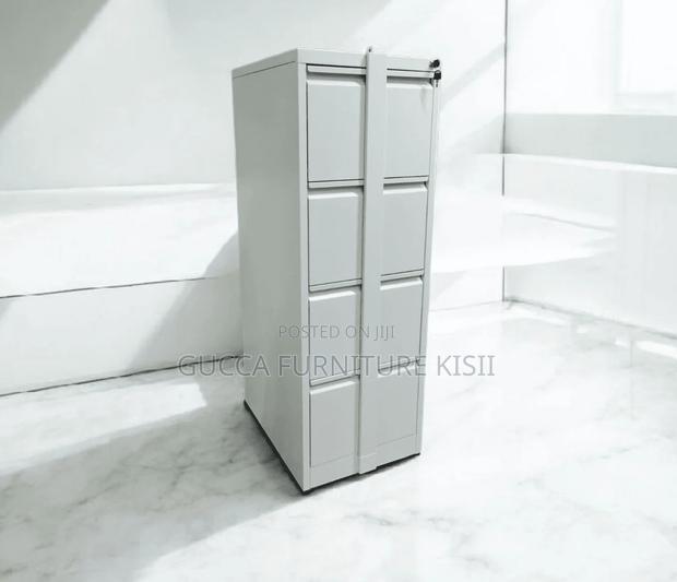 4 Drawer Metallic Vertical Cabinet With Security Steel Bar - thumbnail 4