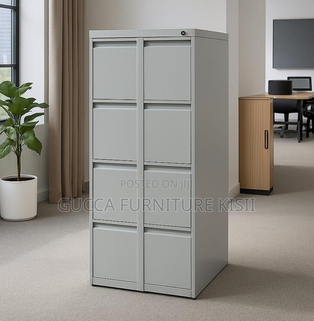 4 Drawer Metallic Vertical Cabinet With Security Steel Bar - thumbnail 5