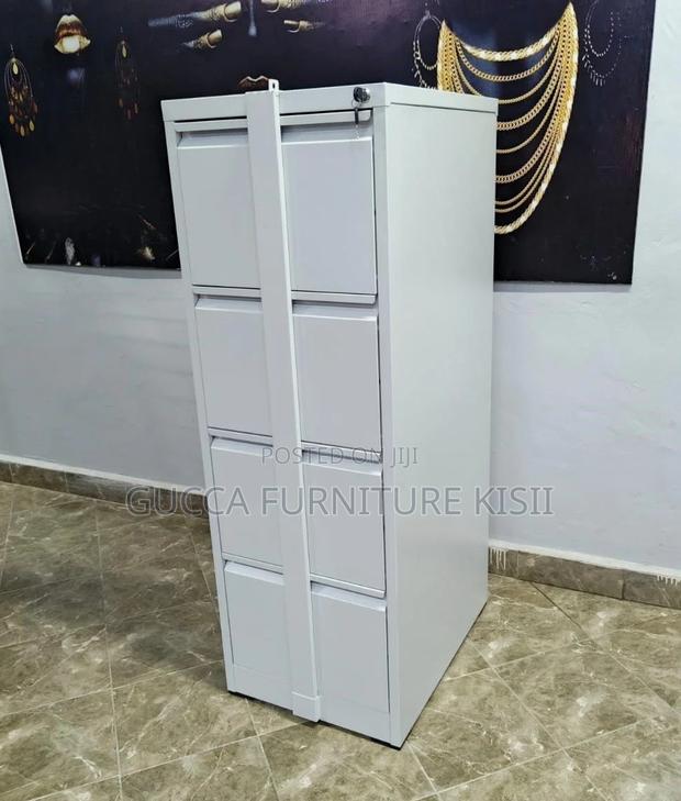 4 Drawer Metallic Vertical Cabinet With Security Steel Bar - thumbnail 8