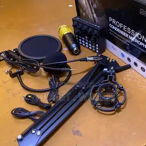 BM800 Condenser Microphone Kit With Metallic Stand + V8S