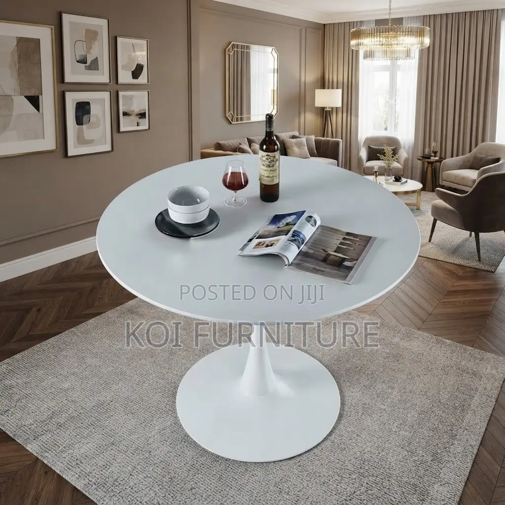 Coffee Table; Round Marble Home Office White Coffee Tables