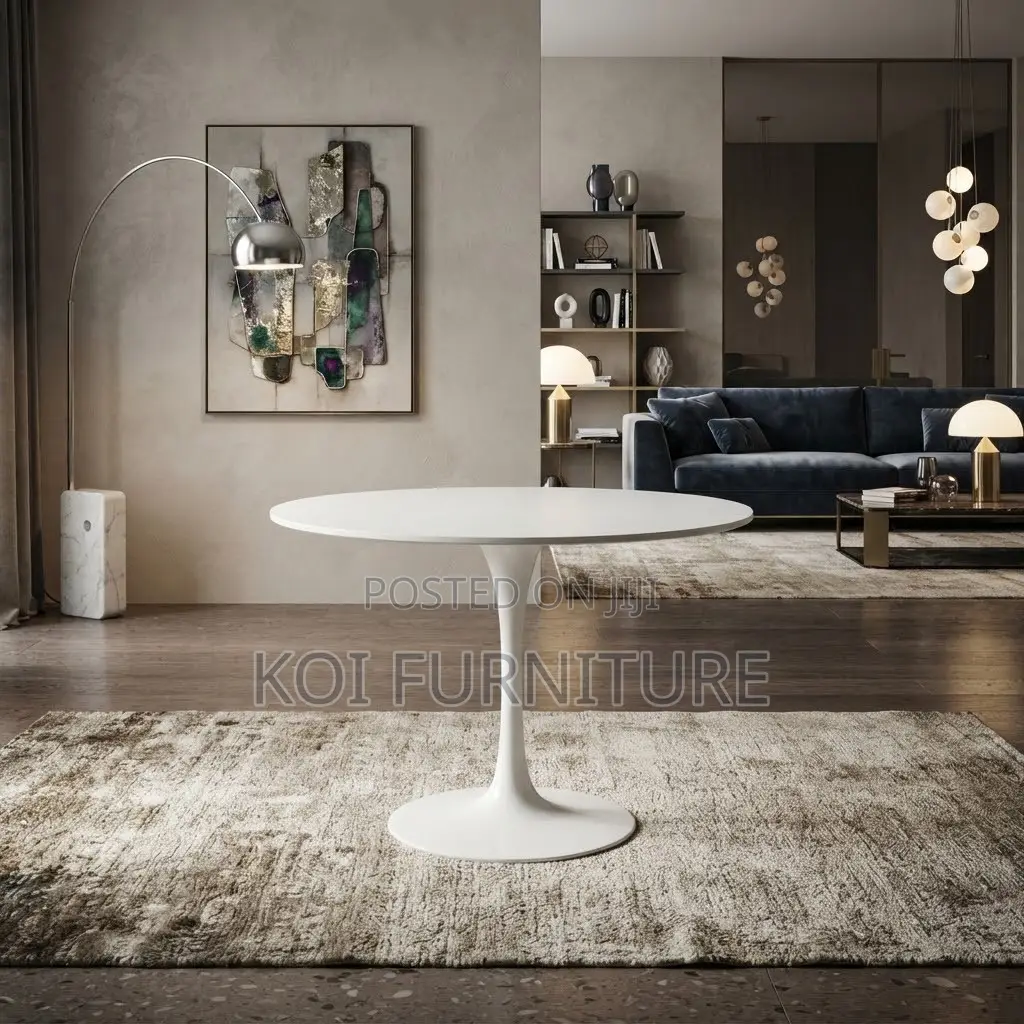 Coffee Table; Round Marble Home Office White Coffee Tables