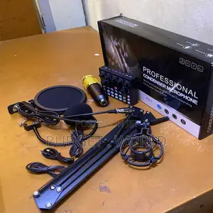 Condenser Microphone Kit With Metallic Stand + V8S BM800 Live Sound