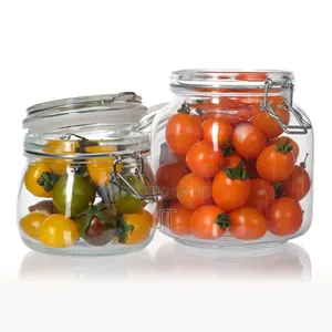 Bon Appetit Stylish Clip-Style Glass Storage Jars