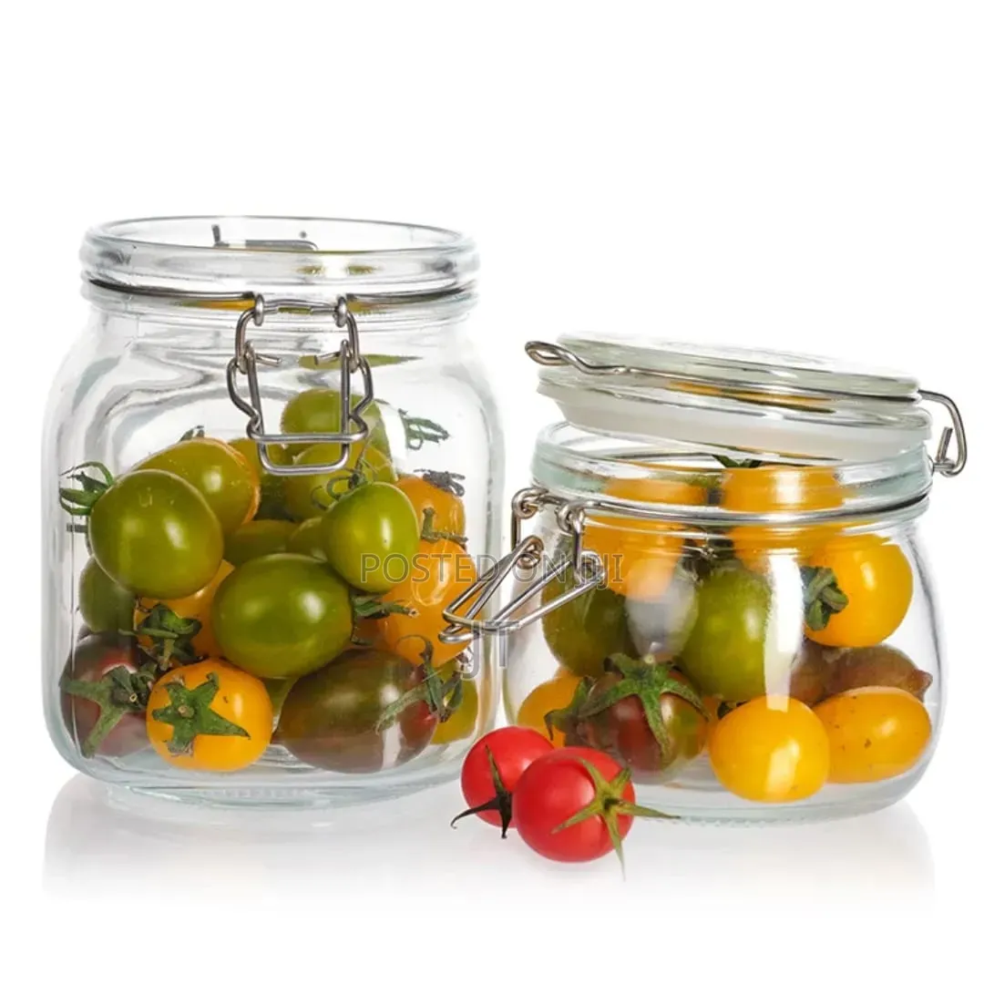 Bon Appetit Stylish Clip-Style Glass Storage Jars