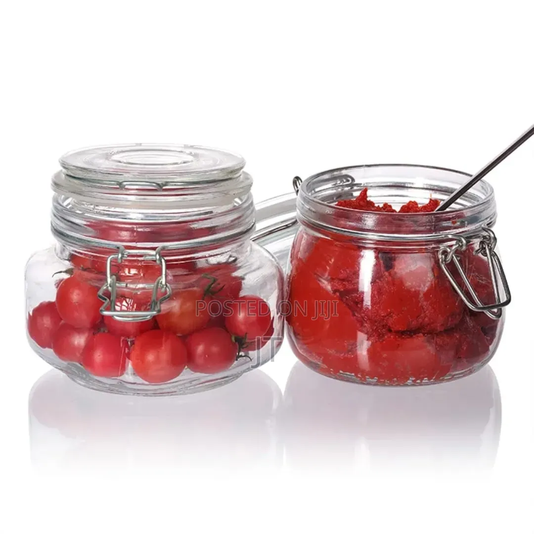 Bon Appetit Stylish Clip-Style Glass Storage Jars
