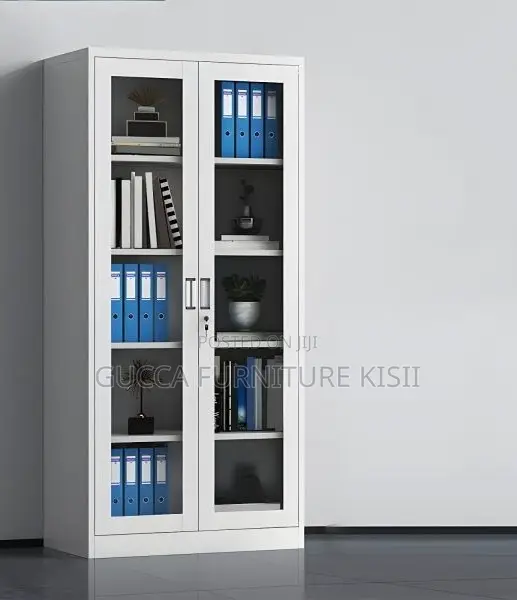 Clear Office File Cabinet With Metallic Frame