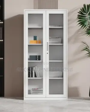 Clear Office File Cabinet With Metallic Frame