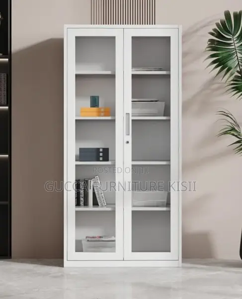 Clear Office File Cabinet With Metallic Frame