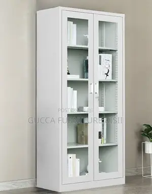 Clear Office File Cabinet With Metallic Frame