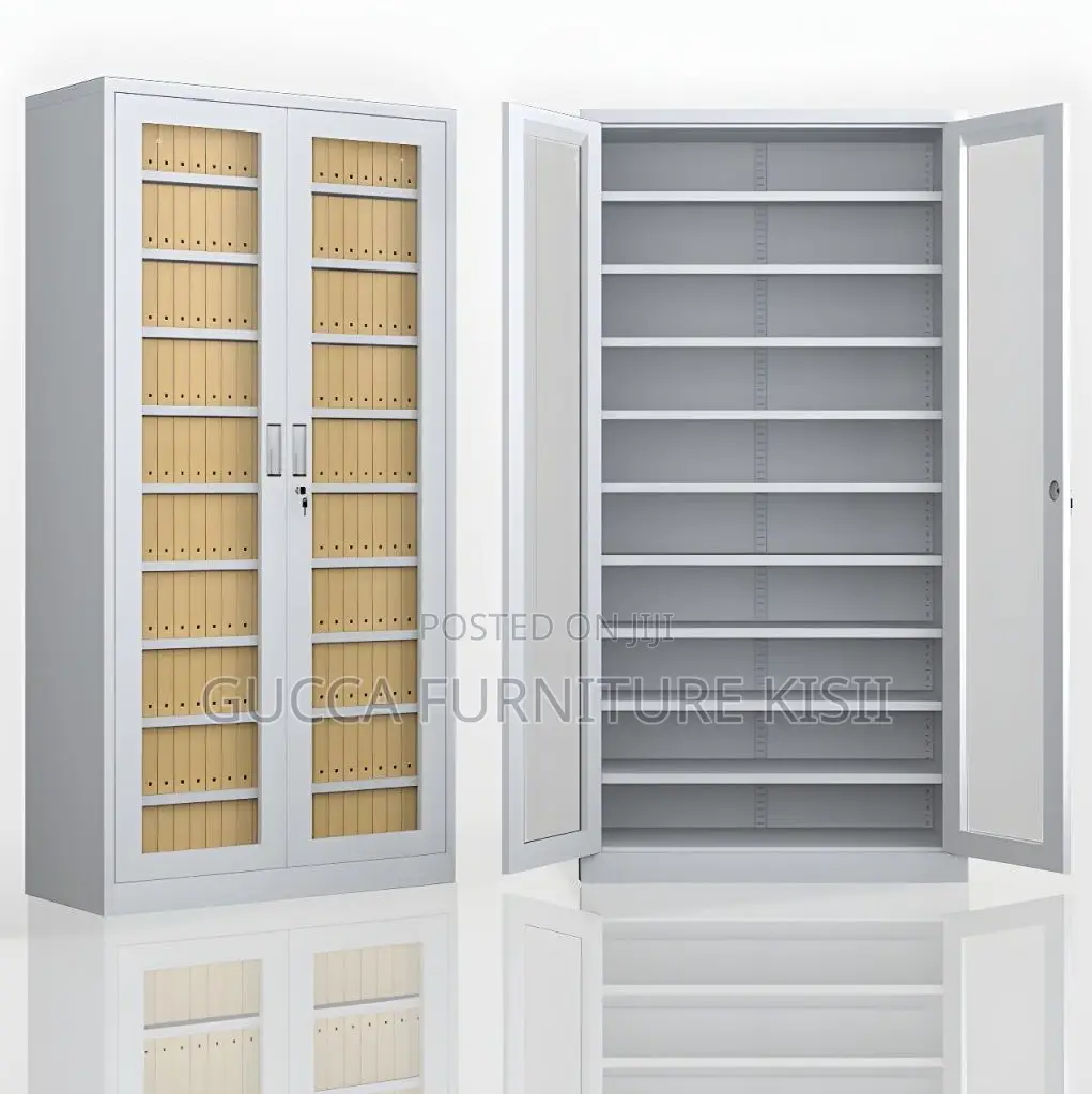 Clear Office File Cabinet With Metallic Frame