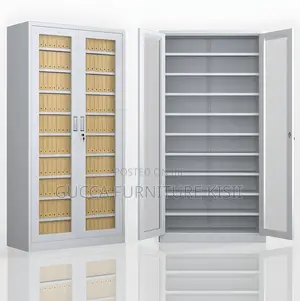 Clear Office File Cabinet With Metallic Frame