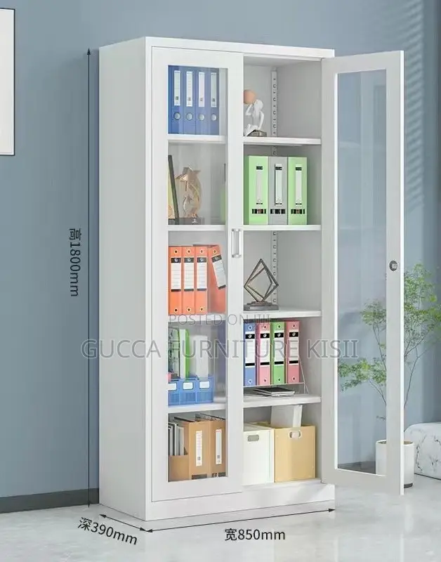 Clear Office File Cabinet With Metallic Frame
