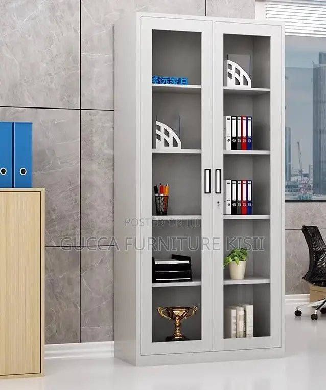 Clear Office File Cabinet With Metallic Frame
