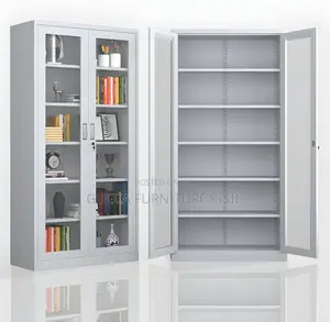 Clear Office File Cabinet With Metallic Frame