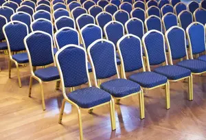 Stackable Fabricated Blue Conference Chair
