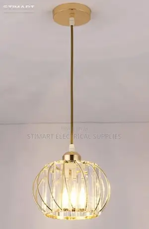 Gold Finish Crystal Pendant Light