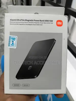 The Xiaomi UltraThin Magnetic Power Bank 5000 15W in Black