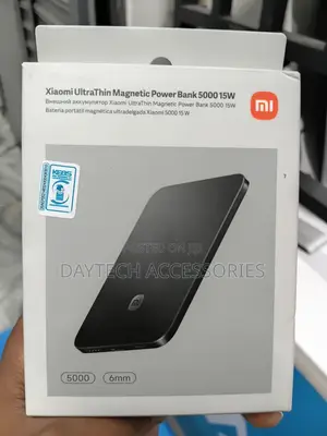 The Xiaomi UltraThin Magnetic Power Bank 5000 15W in Black