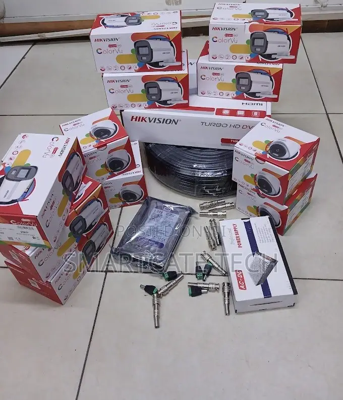 Hikvision 16 Channel DVR ColorVu Camera Security Kit Complete