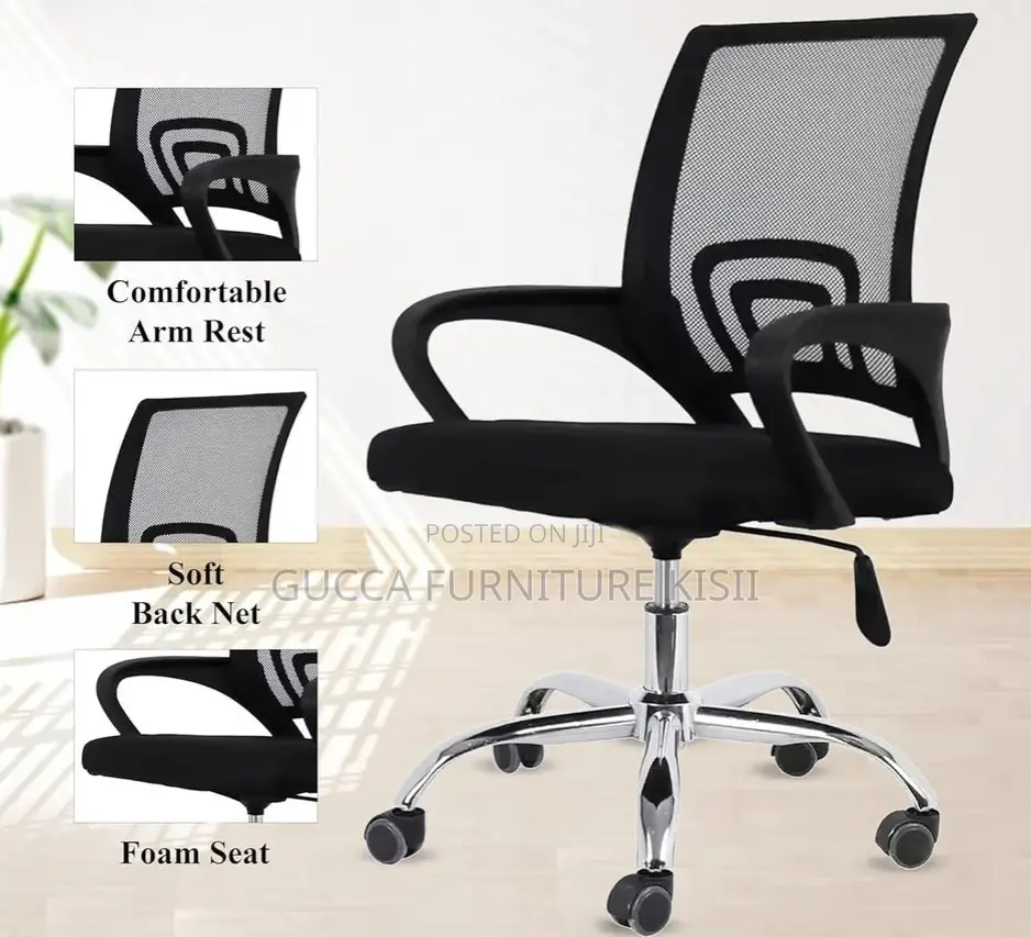 Office Chair With Low Mesh Back.