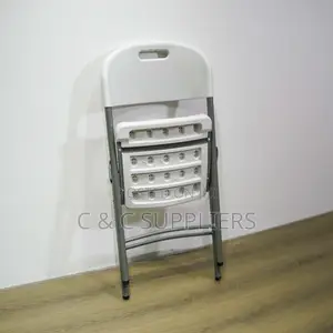 White Folding Workstation Chair